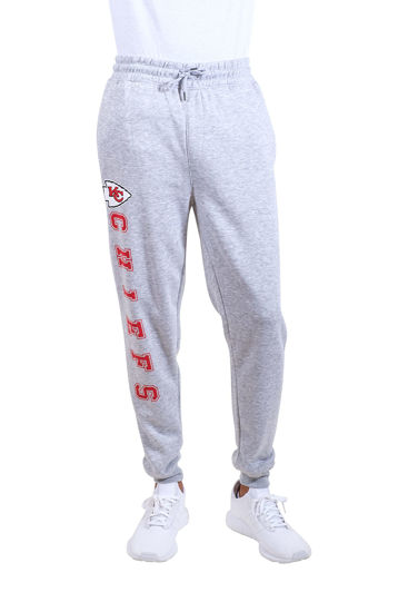 Picture of Ultra Game NFL Men's Super Soft Game Day Jogger Sweatpants, Kansas City Chiefs, Heather Gray, XXX-Large