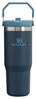 Picture of Stanley IceFlow Stainless Steel Tumbler - Vacuum Insulated Water Bottle for Home, Office or Car Reusable Cup with Straw Leak Resistant Flip Cold for 12 Hours or Iced for 2 Days, Navy, 30oz