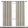 Picture of NICETOWN Natural Room Darkening Curtains 78" Long for Boho Farmhouse Home Decoration, Window Treatment Total Privacy Drape Panels for Bedroom Living Room Guest Room (55" Wide, Set of 2)