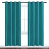 Picture of NICETOWN Room Darkening Curtains 78 inch Length 2 Panels, Thermal Insulated Grommet Blackout Curtains for Modern Casual Elegant Bedroom Kids Room Theme Decoration (Peacock Teal, 2 Pieces, W55)