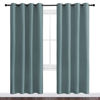 Picture of NICETOWN Modern Blackout Curtains Noise Reducing, Thermal Insulated and Privacy Room Darkening Drape Panels for Boy's Guest Room Door Window (Greyish Blue, 2 Panels, W55 x L78 -Inch)