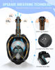 Picture of Greatever G2 Full Face Snorkel Mask with Latest Dry Top System,Foldable 180 Degree Panoramic View Snorkeling Mask with Camera Mount,Safe Breathing,Anti-Leak&Anti-Fog