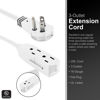 Picture of GE 3-Outlet Flat Extension Cord 25 Ft Grounded Extension Cord with Multiple Outlets 3 Prong Outlet Extender Flat Plug Power Strip Indoor Extension Cord 16 Gauge UL Listed 2 Pack White 69886