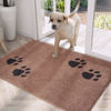 Picture of PURRUGS Dirt Trapper Door mat 24" x 35.5", Non-Skid/Slip Machine Washable Microfiber Entrance Rug, Shoes Scraper, Dog Door Mat, Super Absorbent Floor mat for Muddy Wet Shoes and Paws, Light Brown