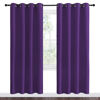 Picture of NICETOWN Purple Blackout Curtains 78 inches Long, Niose Reducing and Thermal Insulated Room Darkening Curtains for Girls Bedroom Living Room Window Decoration (55 inches Wide, 2 Panels)