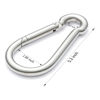 Picture of sprookber Stainless Steel Spring Snap Hook Carabiner - 304 Stainless Steel Caribeener Clips, Set of 6 (5.3 Inch)