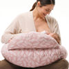 Picture of Momcozy Original Nursing Pillow and Positioner - Plus Size Feeding Pillow | Breastfeeding, Bottle Feeding, Baby Support | with Adjustable Waist Strap and Removable Cotton Cover, Pink