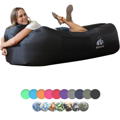 Picture of WEKAPO Inflatable Lounger Air Sofa Hammock-Portable,Water Proof& Anti-Air Leaking Design-Ideal Couch for Backyard Lakeside Beach Traveling Camping Picnics & Music Festivals (Black)