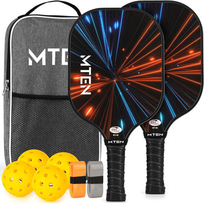 Picture of Pickleball Paddles Set of 2, USAPA Approved Fiberglass Pickleball Set with 4 Pickleball Balls, Pickleball Carry Bag for Beginners & Pros