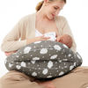 Picture of Momcozy Nursing Pillow for Breastfeeding, Original Plus Size Breastfeeding Pillows for More Support for Mom and Baby, with Adjustable Waist Strap and Removable Cotton Cover, Grey