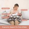 Picture of Momcozy Nursing Pillow for Breastfeeding, Original Plus Size Breastfeeding Pillows for More Support for Mom and Baby, with Adjustable Waist Strap and Removable Cotton Cover, Grey