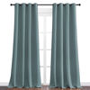 Picture of NICETOWN Modern Blackout Curtains Noise Reducing, Thermal Insulated and Privacy Room Darkening Drape Panels for Boy's Guest Room Door Window (Greyish Blue, 2 Panels, W55 x L90 -Inch)