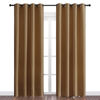 Picture of NICETOWN Sleek Blackout Curtains 86 inches Length for Small Windows, Noise Reducing and Block Draft Panels for Door Doorway Laundry Office Luxury Decor Theme (2 Panels, Gold Brown, W55 x L86 -Inch)