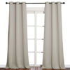 Picture of NICETOWN Room Darkening Curtain Panels, Baby Room Curtains 90 inches Long, Privacy Draperies for Living Room (Natural, 42 inches Width, 1 Pair)