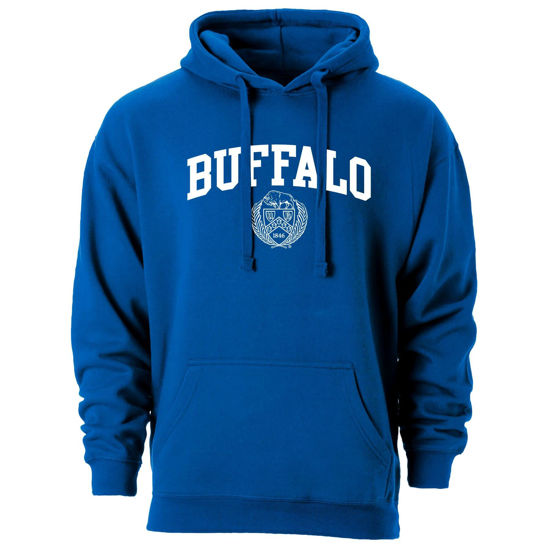 Picture of Barnesmith University of Buffalo BUF Bulls Hooded Sweatshirt, Heritage, Royal Blue, X-Large