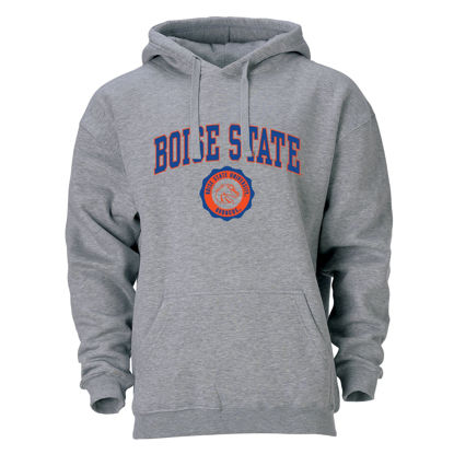 Picture of Barnesmith Boise State University BSU Broncos Hooded Sweatshirt, Heritage, Charcoal Grey, Small