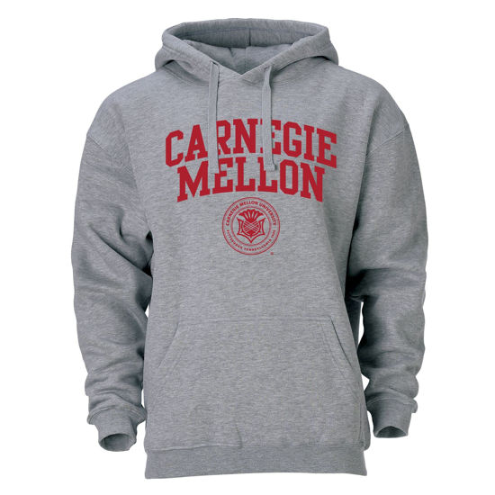 Picture of Barnesmith Carnegie Mellon University CMU Tartans Hooded Sweatshirt, Heritage, Charcoal Grey, XX-Large