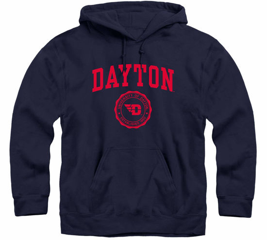 Picture of Barnesmith University of Dayton Flyers Hooded Sweatshirt, Heritage, Navy, Large