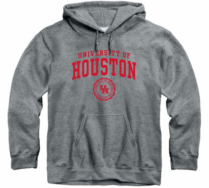 Picture of Barnesmith University of Houston Cougars Hooded Sweatshirt, Heritage, Charcoal Grey, Small