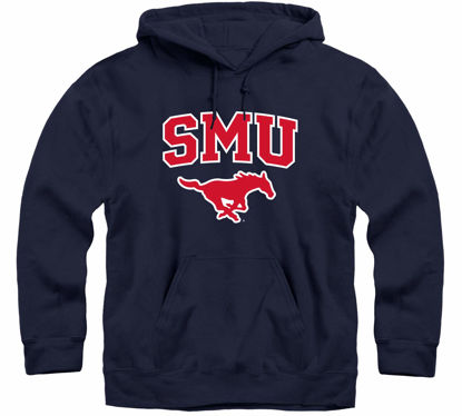 Picture of Barnesmith Southern Methodist University Mustangs Hooded Sweatshirt, Heritage, Navy, Small