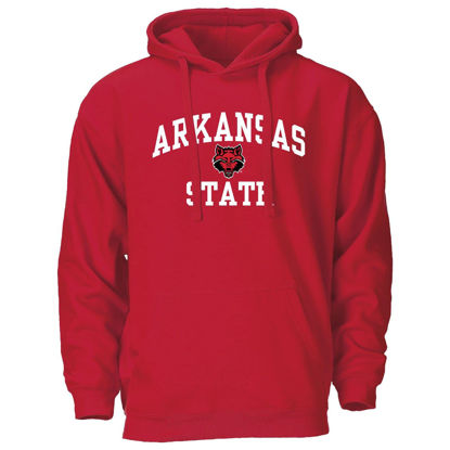 Picture of Barnesmith Arkansas State University ASU, A-State Red Wolves Hooded Sweatshirt, Heritage, Red, Small