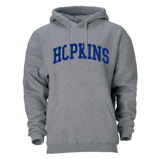 Picture of Barnesmith Johns Hopkins University JHU Blue Jays Hooded Sweatshirt, Heritage, Charcoal Grey, Small