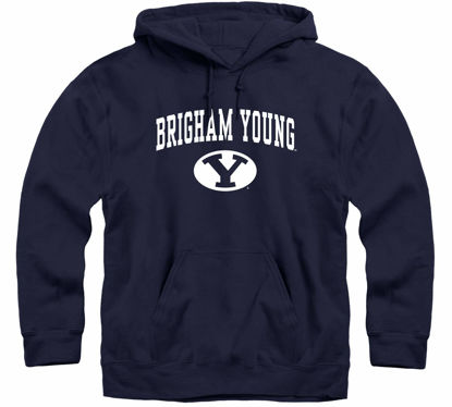 Picture of Barnesmith Brigham Young University Cougars Hooded Sweatshirt, Heritage, Navy, Medium