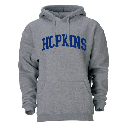 Picture of Barnesmith Johns Hopkins University JHU Blue Jays Hooded Sweatshirt, Heritage, Charcoal Grey, Medium