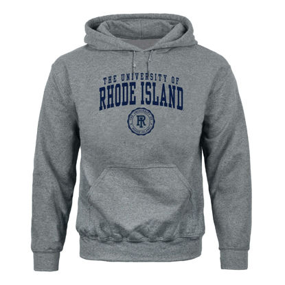 Picture of Barnesmith University of Rhode Island Rams Hooded Sweatshirt, Heritage, Charcoal Grey, Medium