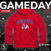 Picture of Campus Colors Adult Arch & Logo Soft Style Gameday Hooded Sweatshirt (Fresno State Bulldogs - Red, XX-Large)