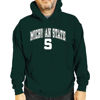 Picture of Campus Colors Adult Arch & Logo Soft Style Gameday Hooded Sweatshirt (Michigan State Spartans - Green, XX-Large)