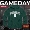 Picture of Campus Colors Adult Arch & Logo Soft Style Gameday Hooded Sweatshirt (Michigan State Spartans - Green, XX-Large)