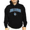 Picture of Campus Colors Adult Arch & Logo Soft Style Gameday Hooded Sweatshirt (Johns Hopkins Blue Jays - Black, Large)