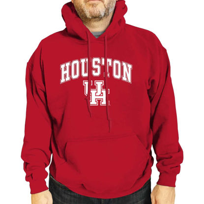 Picture of Campus Colors Adult Arch & Logo Soft Style Gameday Hooded Sweatshirt (Houston Cougars - Red, Large)