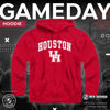 Picture of Campus Colors Adult Arch & Logo Soft Style Gameday Hooded Sweatshirt (Houston Cougars - Red, Large)