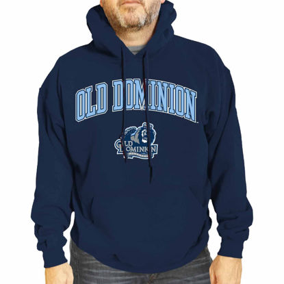 Picture of Campus Colors Adult Arch & Logo Soft Style Gameday Hooded Sweatshirt (Old Dominion Monarchs - Blue, X-Large)