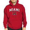 Picture of Campus Colors Adult Arch & Logo Soft Style Gameday Hooded Sweatshirt (Miami Redhawks - Red, Small)