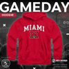 Picture of Campus Colors Adult Arch & Logo Soft Style Gameday Hooded Sweatshirt (Miami Redhawks - Red, Small)