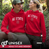 Picture of Campus Colors Adult Arch & Logo Soft Style Gameday Hooded Sweatshirt (NC State Wolfpack - Red, X-Large)