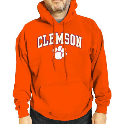 Picture of Campus Colors Adult Arch & Logo Soft Style Gameday Hooded Sweatshirt (Clemson Tigers - Orange, Large)