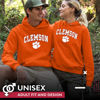 Picture of Campus Colors Adult Arch & Logo Soft Style Gameday Hooded Sweatshirt (Clemson Tigers - Orange, Large)