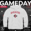 Picture of Campus Colors Adult Arch & Logo Soft Style Gameday Hooded Sweatshirt (San Diego State Aztecs - White, Small)