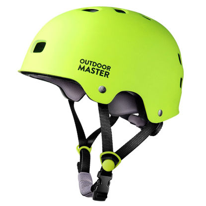 Picture of OutdoorMaster Skateboard Cycling Helmet - Two Removable Liners Ventilation Multi-Sport Scooter Roller Skate Inline Skating Rollerblading for Kids, Youth & Adults - S - Lemon