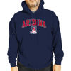 Picture of Campus Colors Adult Arch & Logo Soft Style Gameday Hooded Sweatshirt (Arizona Wildcats - Blue, Medium)