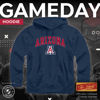 Picture of Campus Colors Adult Arch & Logo Soft Style Gameday Hooded Sweatshirt (Arizona Wildcats - Blue, Medium)