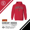 Picture of Campus Colors Adult Arch & Logo Soft Style Gameday Hooded Sweatshirt (Louisville Cardinals - Red, Small)