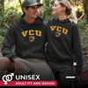 Picture of Campus Colors Adult Arch & Logo Soft Style Gameday Hooded Sweatshirt (VCU Rams - Black, XX-Large)