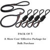 Picture of Fida Durable Slip Lead Dog Leash Bulk Pack of 5, Heavy Duty 1/2" x 6 FT Comfortable Strong Rope Slip Leash for Large, Medium & Small Dogs No Pulling Pet Training Leash with Highly Reflective (Black)