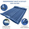 Picture of Double Sleeping Pad for Camping - Self Inflating 4" Extra-Thick for 2 Person with Pillow Built-in Foot Pump Inflatable Sleeping Mat for Backpacking, Hiking, Traveling, Tent