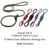 Picture of Fida Durable Slip Lead Dog Leash Bulk Pack of 5, Heavy Duty 1/2" x 6 FT Comfortable Strong Rope Slip Leash for Large, Medium & Small Dogs No Pulling Pet Training Leash with Highly Reflective (Mixed)